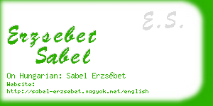 erzsebet sabel business card